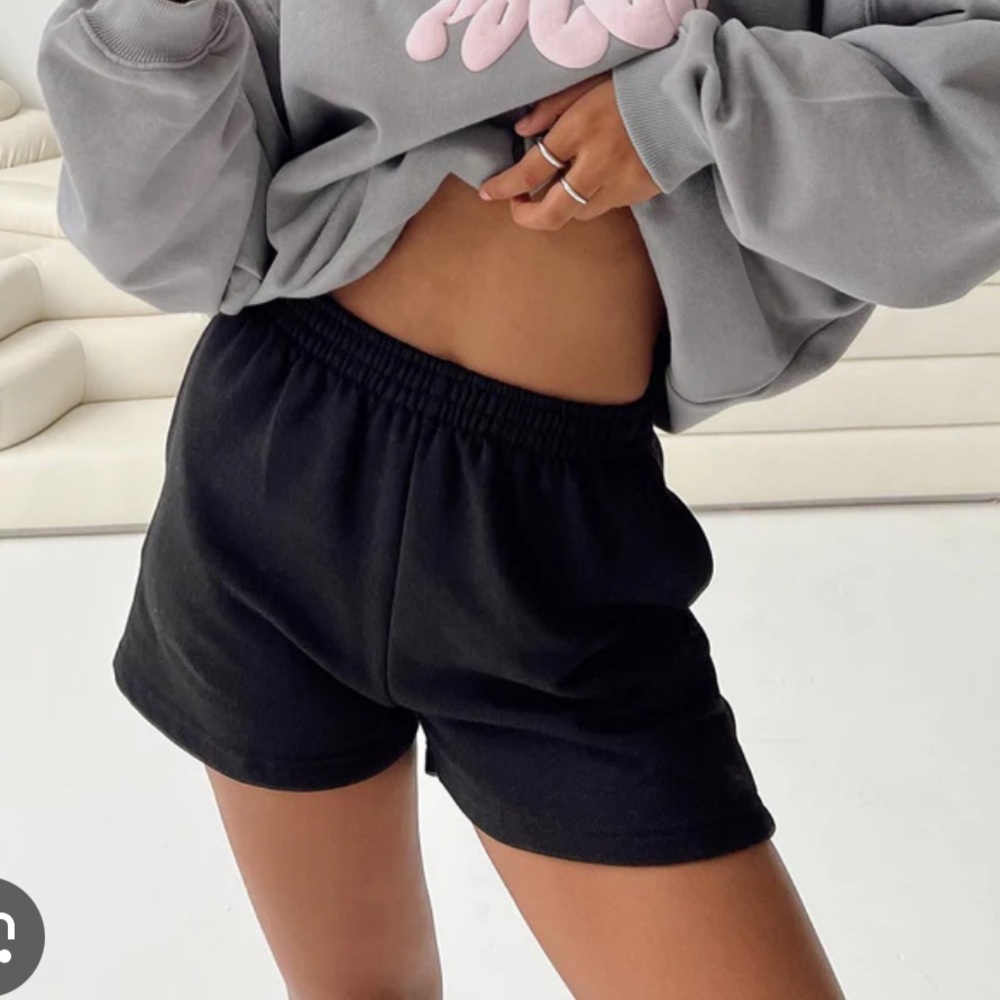 Princess Polly Cenzo Track Shorts in Black